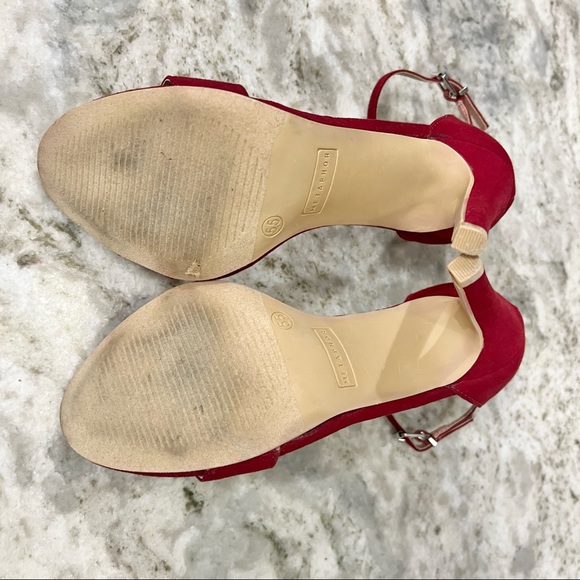 Metaphor Talula Dark Red Ankle Strap Dress Heeled Minimal Sandal Size 5.5 - Picture 9 of 9